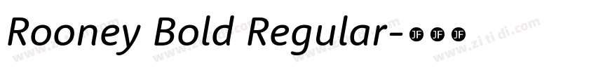 Rooney Bold Regular字体转换